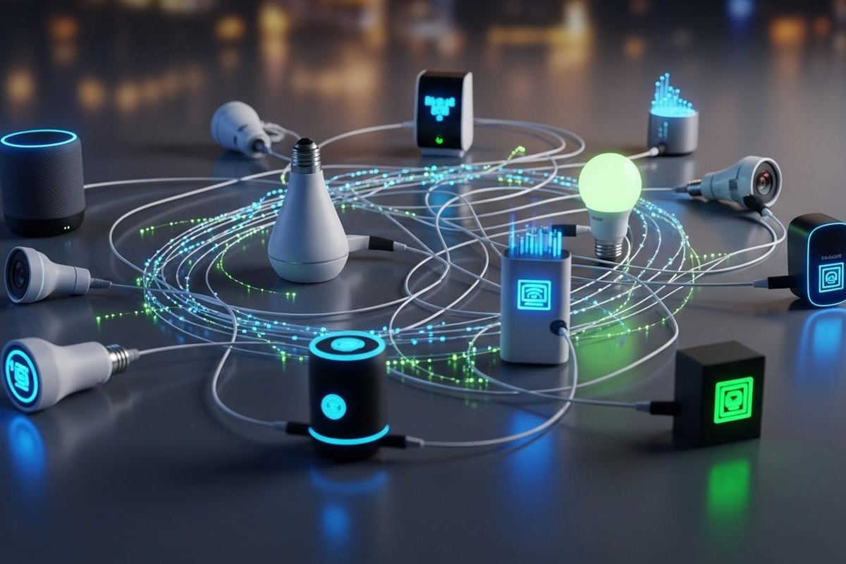 Abstract digital representation of IT networks.