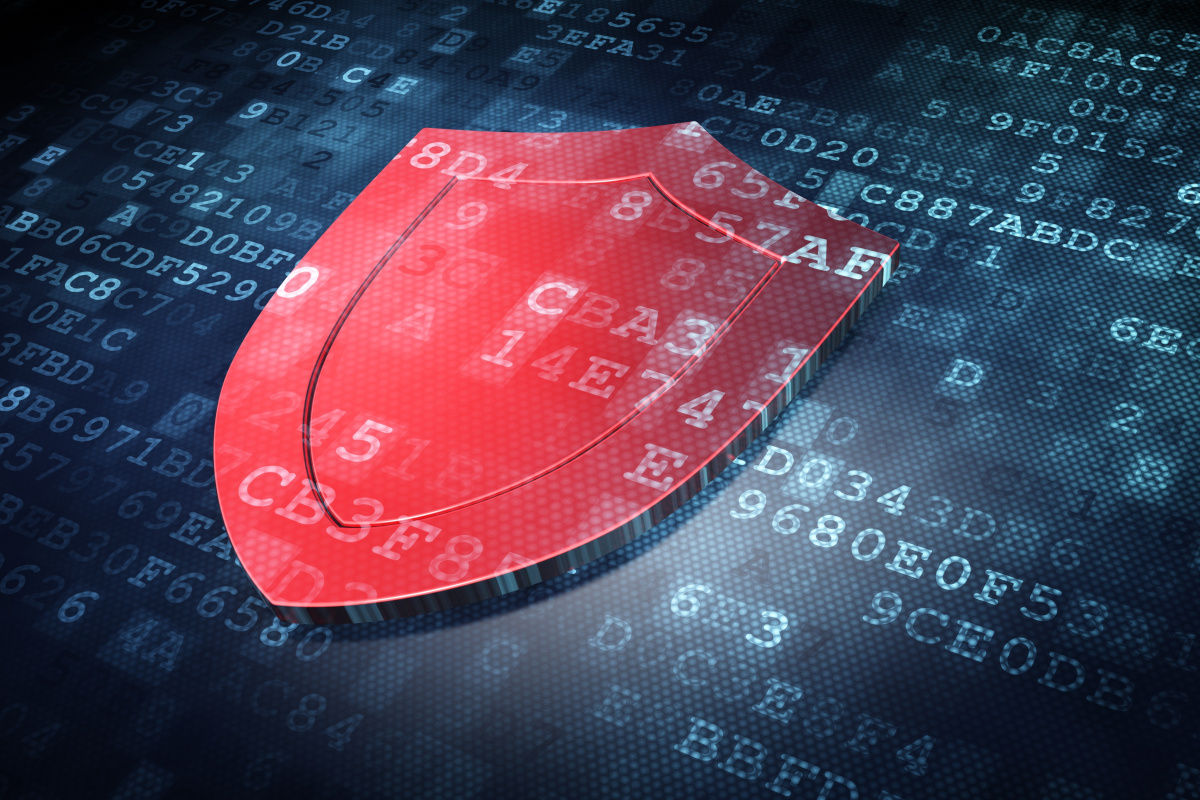 Digital cybersecurity shield