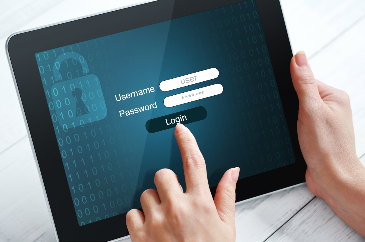 Tablet requires password input