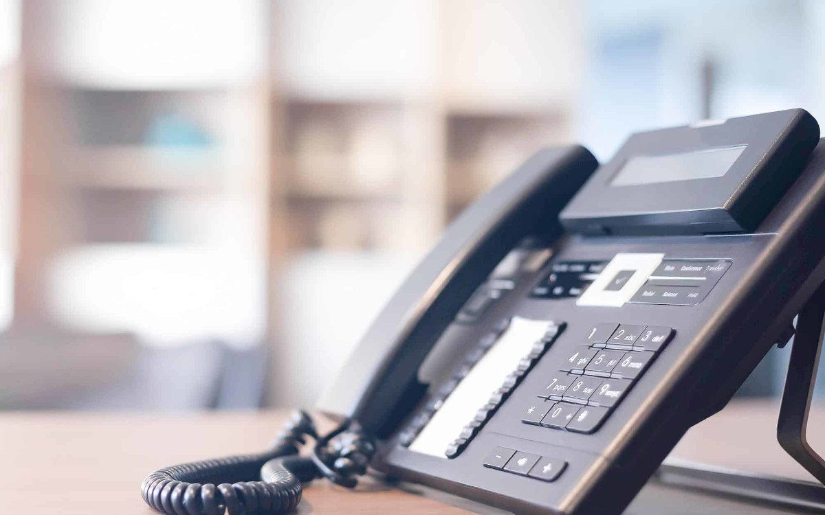 Landphone on business desk