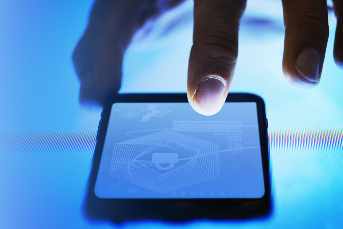 Man using mobile phone